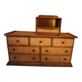 Maugrion chest of drawers with 7 drawers + bedside table