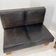 Leather & Oak Wood Modular Sofa and Chairs, 1970's