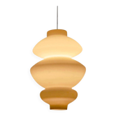 Large sculptural Mid Century pendant light in opaline glass, 1960.