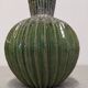 Contemporary cactus round vase in glazed dolomite ceramic.