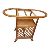 Table basse en bambou années 70 manque dessus