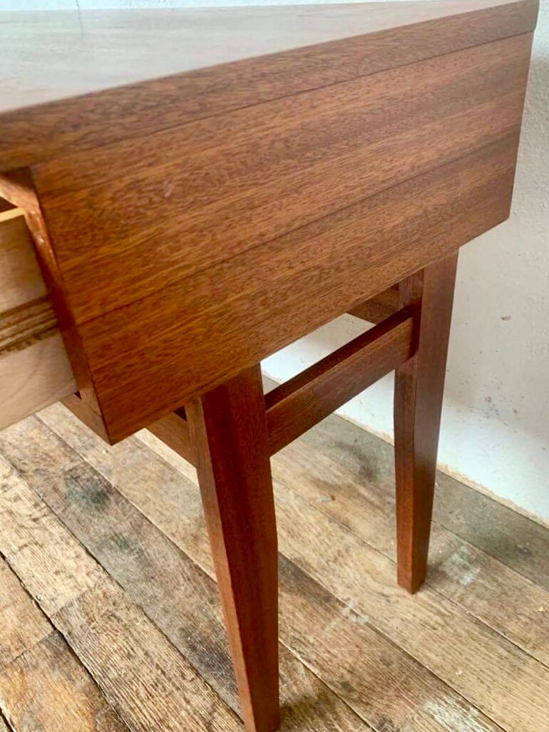 Enfilade teak tv cabinet chest of drawers 6 drawers year 1960 - width 154 cm