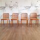 Suite de 4 chaises blondes Prague ou 811, Ligna, 1970