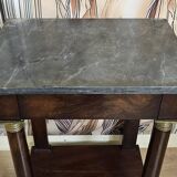 Console / Side table in mahogany and marble – Empire period, 19th century