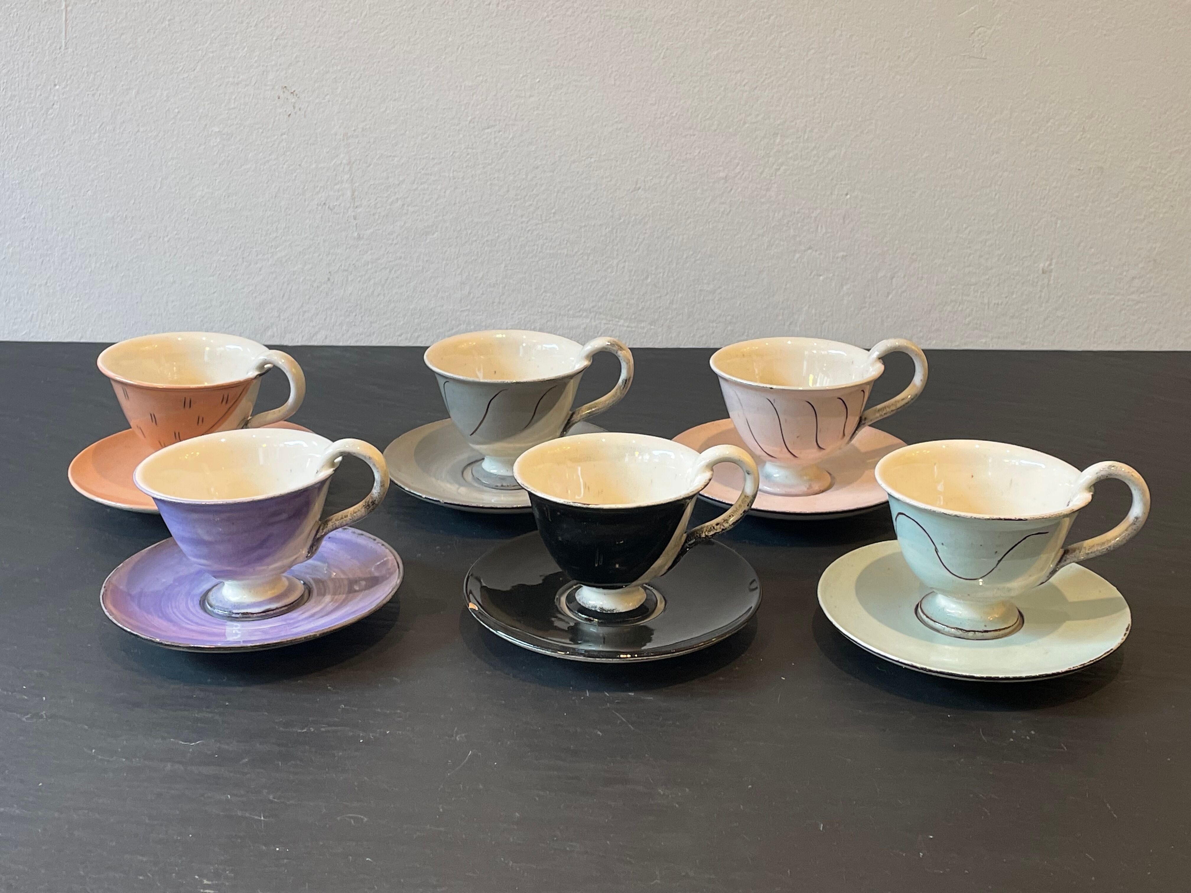 Set of 6 margrit Linck coffee cups
