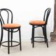 Satelliet 16/C orange and black vintage bistro high chair