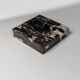 Vintage Black Beige White Marble Ashtray with Red Fabric Base - 1970s Italian Design, Heavy Desk Sculpture