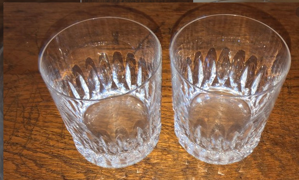 Set of 2 whisky crystal glasses