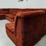 Vintage modular element sofa 'Havanna rust'