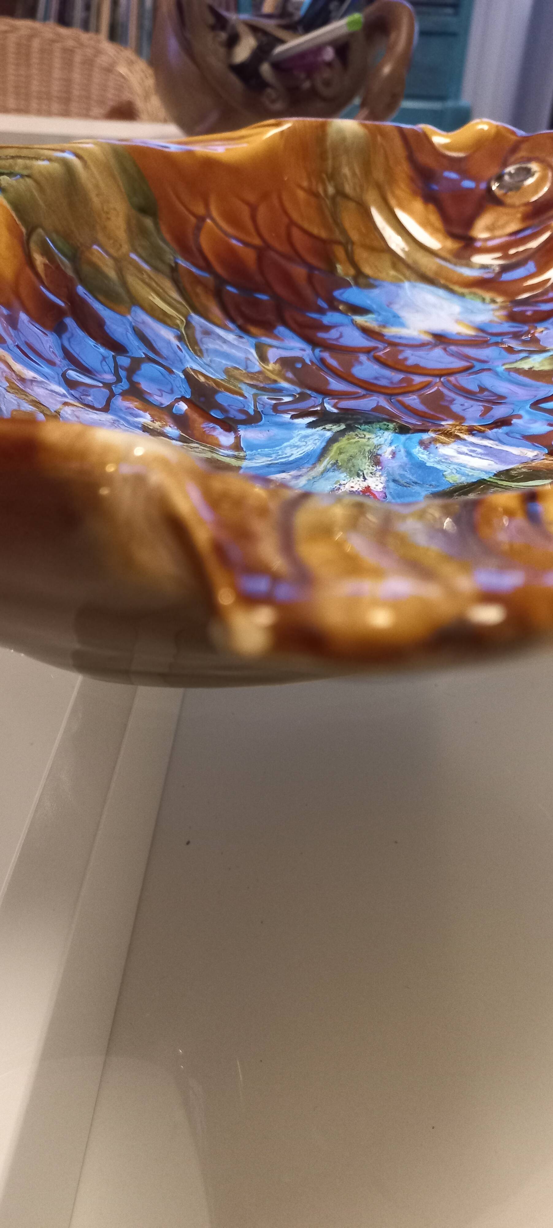 Plat "poisson" Vallauris 40 cm x 25 cm