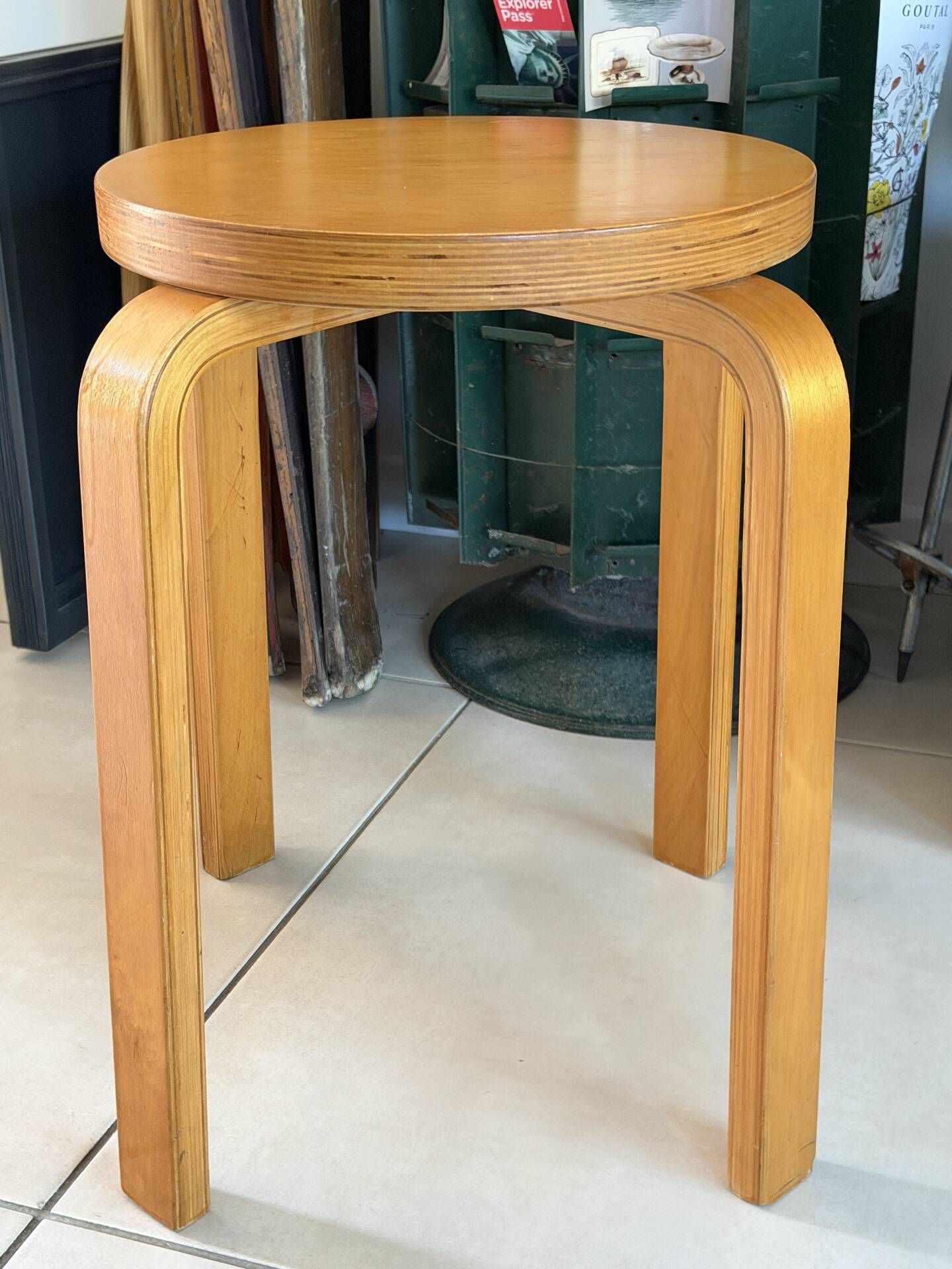 Vintage Alvar Aalto E60 stool for Artek