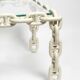 1970s XL Coffee Table Made of Nautical Iron Chain with a Thick Glass Plate