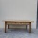 Table basse de ferme rustique en chêne massif Aérogommer - 1m18.5