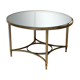 Table basse ronde miroir vintage