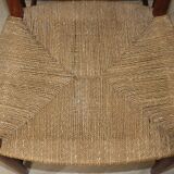 Set of 4 Scandinavian chairs by Peter Hvidt – teak & cord – 1960s