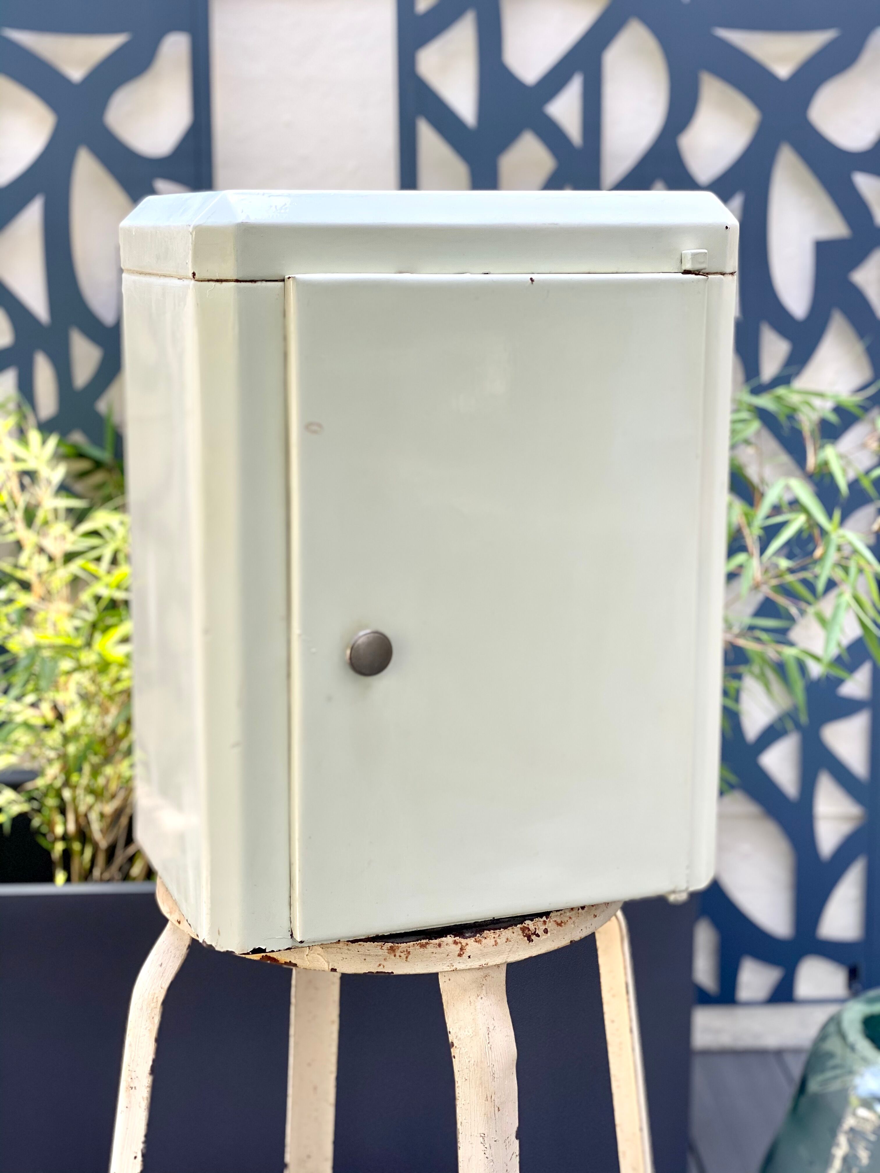 Vintage metal medicine cabinet