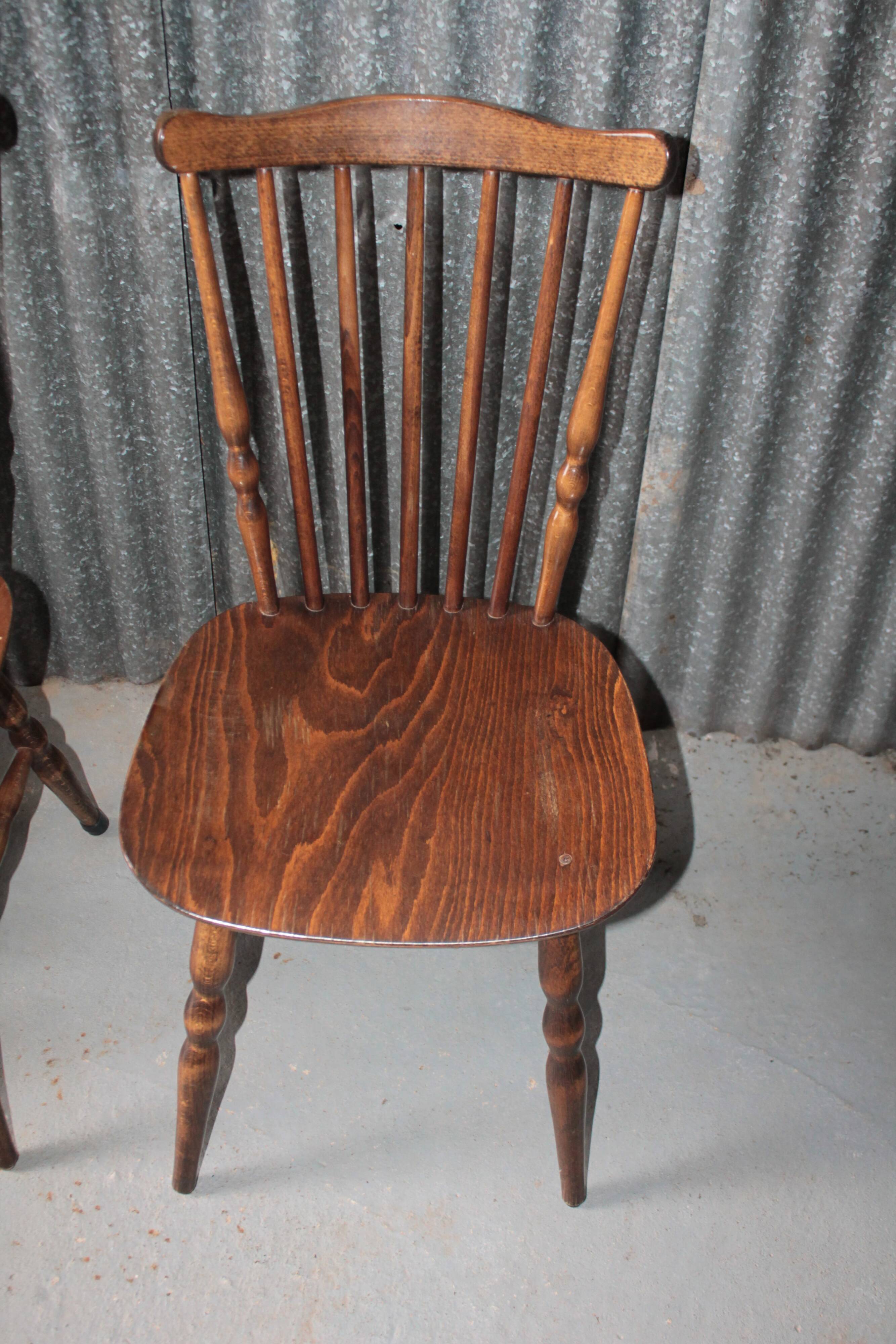 Series of 6 chairs of Bistro Baumann menuet style