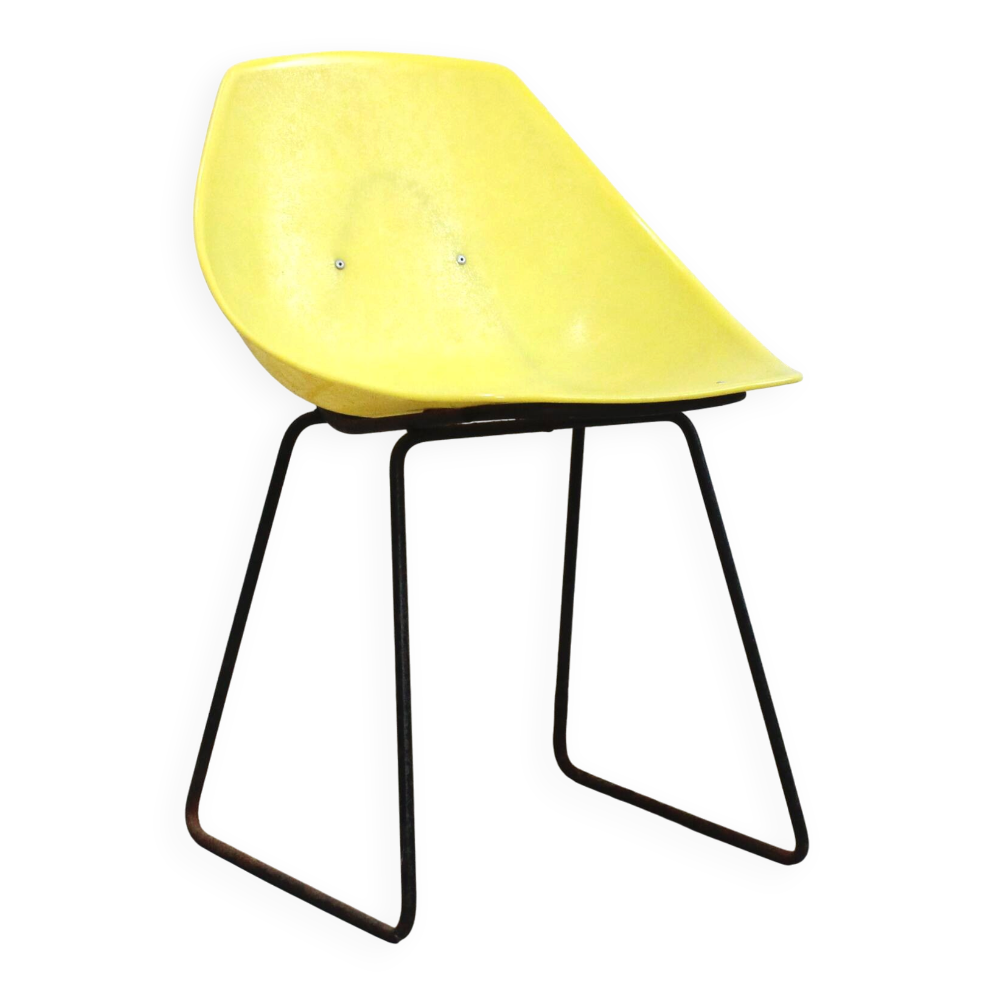 "Shell" chair with sled base by Pierr Guariche for Meurop 1961