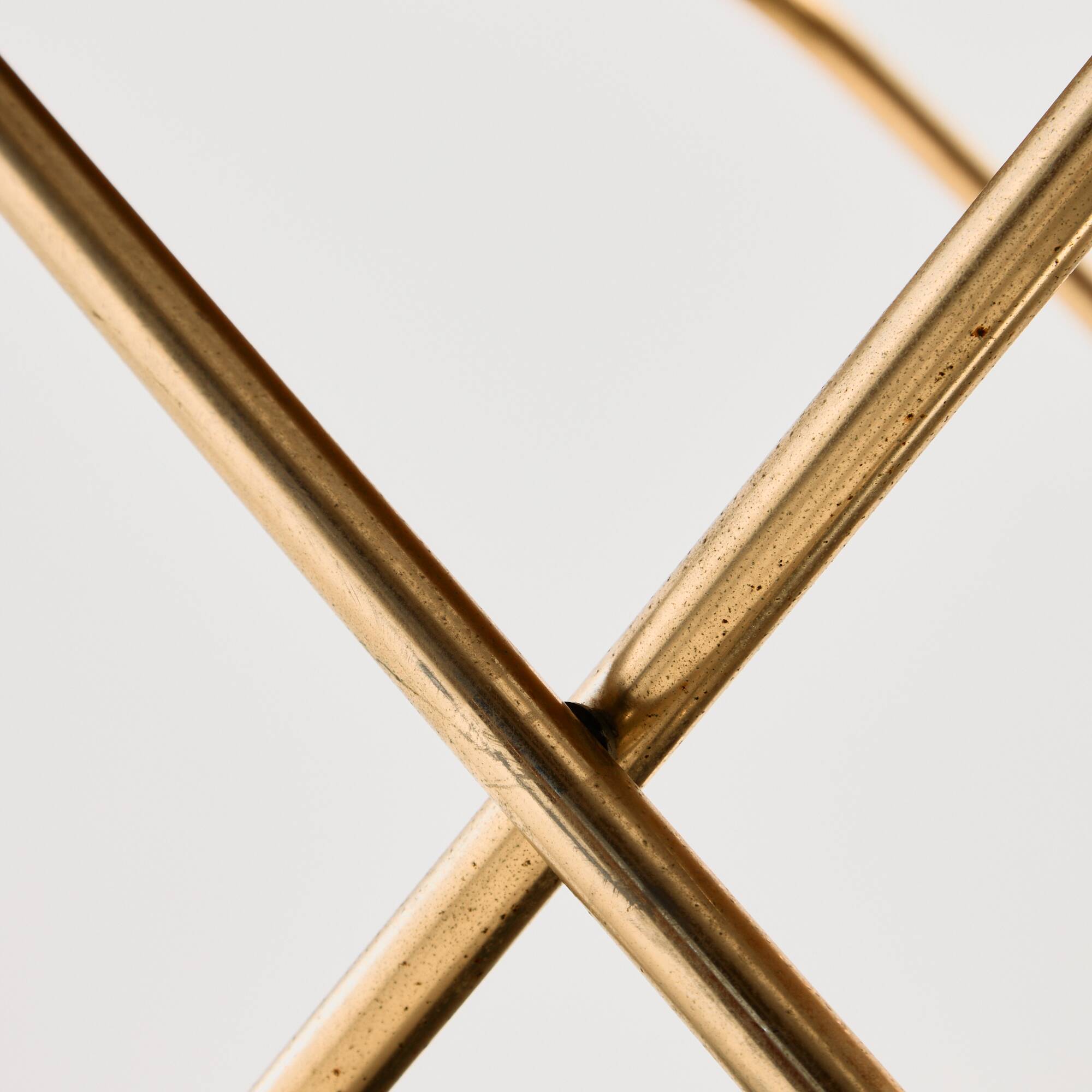 Brass-framed dessert trolley by Maison Jansen, France.