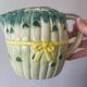 Vintage ceramic asparagus bunch carafe pitcher for country kitchen decor