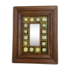 Ceramic and wood mirror from the 80s.