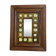 Ceramic and wood mirror from the 80s.