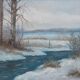 Tableau « The Winter Brook », design scandinave, années 1970