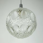 Lustre du milieu du siècle Richard Essig en verre structuré et chrome des années 1960-70.