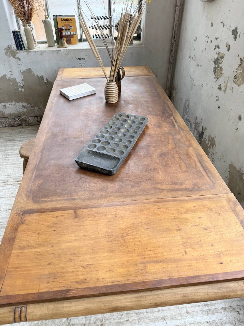 Table de repas chêne 1940 Dudouyt 240cm