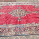Tapis d'orient ancien fait main persan kachan 350 x 270cm