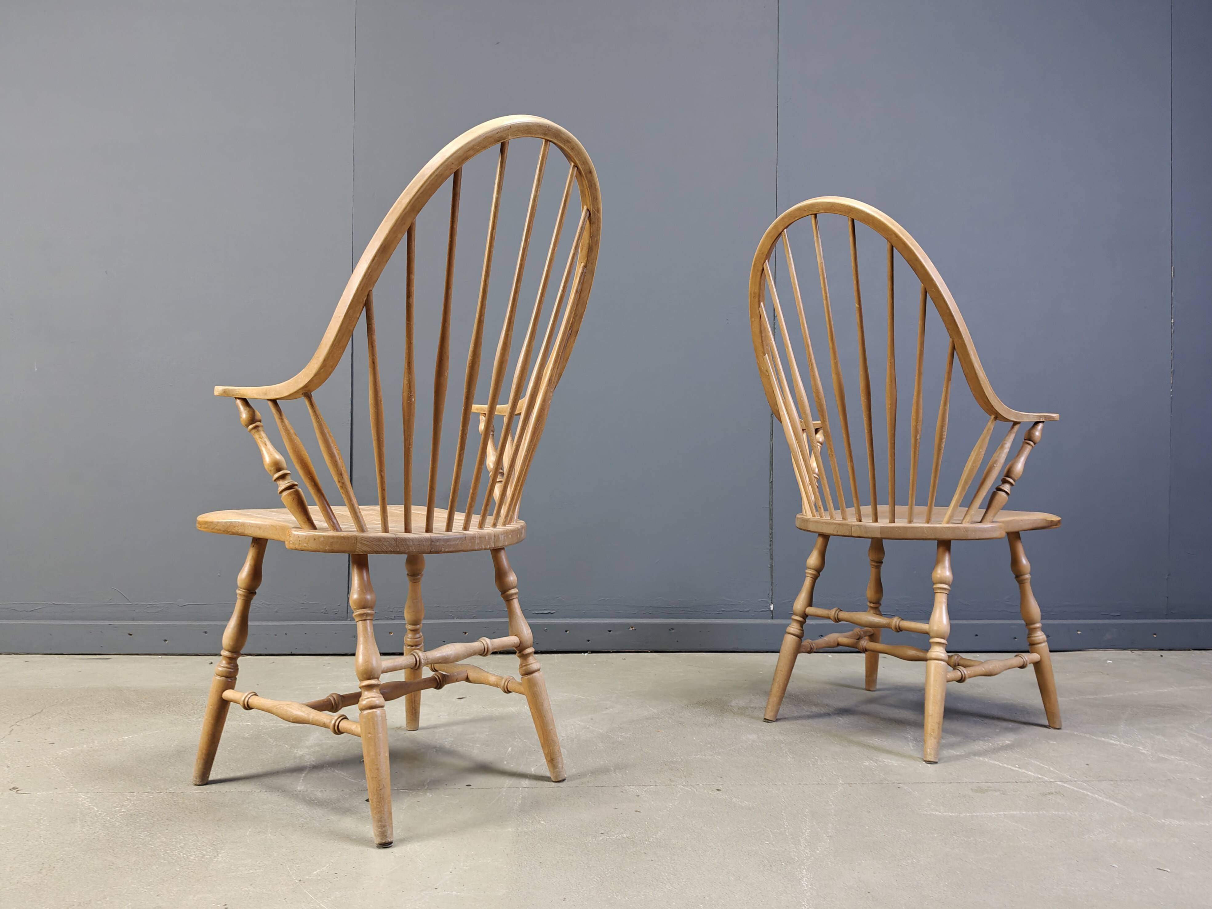 Vintage Windsor Style Dining Chairs, 1960s - Set of 6