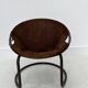 Fauteuil boule vintage en daim par Lusch & Co., 1970s
