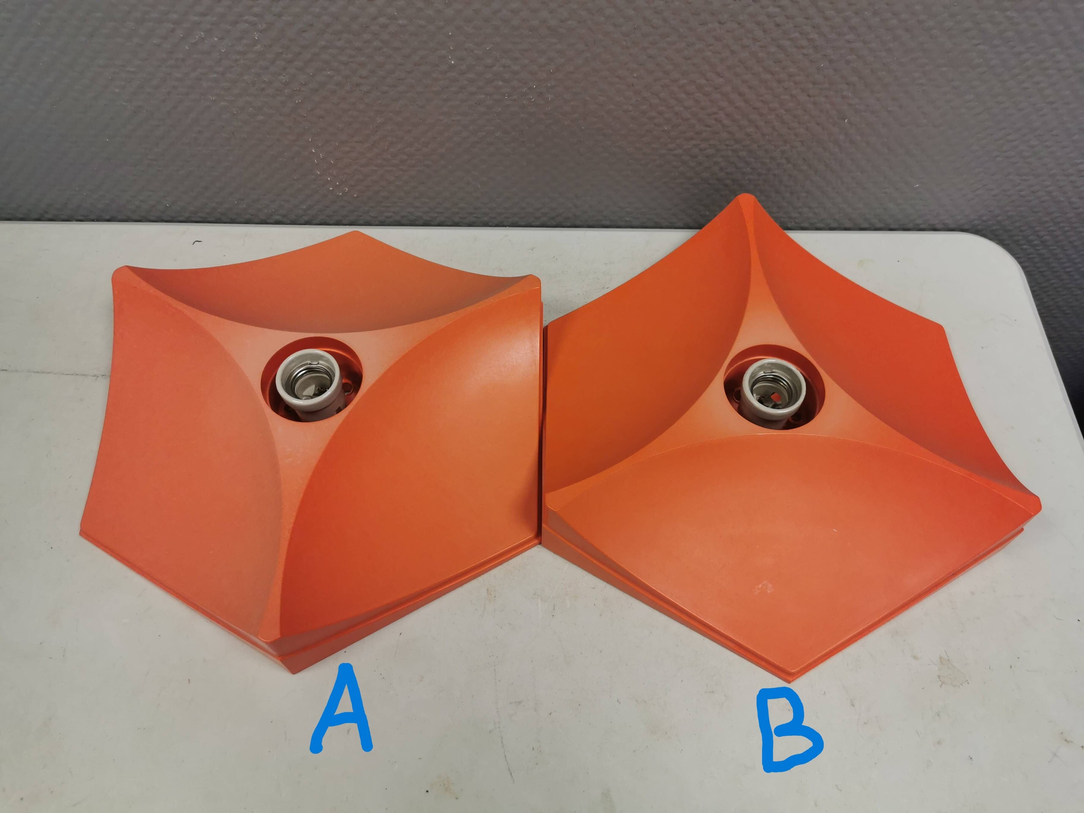 A set of rare wall lamps from Hoffmeister, Germany, 1970s. Model 35060.