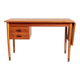 Scandinavian teak desk with a folding extension, 1950s/1960s