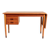 Scandinavian teak desk with a folding extension, 1950s/1960s