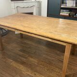 Raw wooden farm table