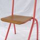 chair tubular structure wooden seat and back