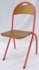 chaise structure tubulaire assise et dossier bois