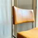 Chair in chromed metal and ochre skaï 1970s