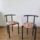 Metal tubular chairs Memphis 1980s