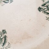 Flat plate Saint Amand, iron earth, A. Lebacqz & M. Bouchart, antique French