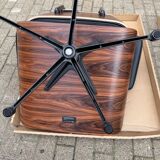 Vitra Eames Lounge Chair XL + Ottoman, Black leather & Santos Rosewood