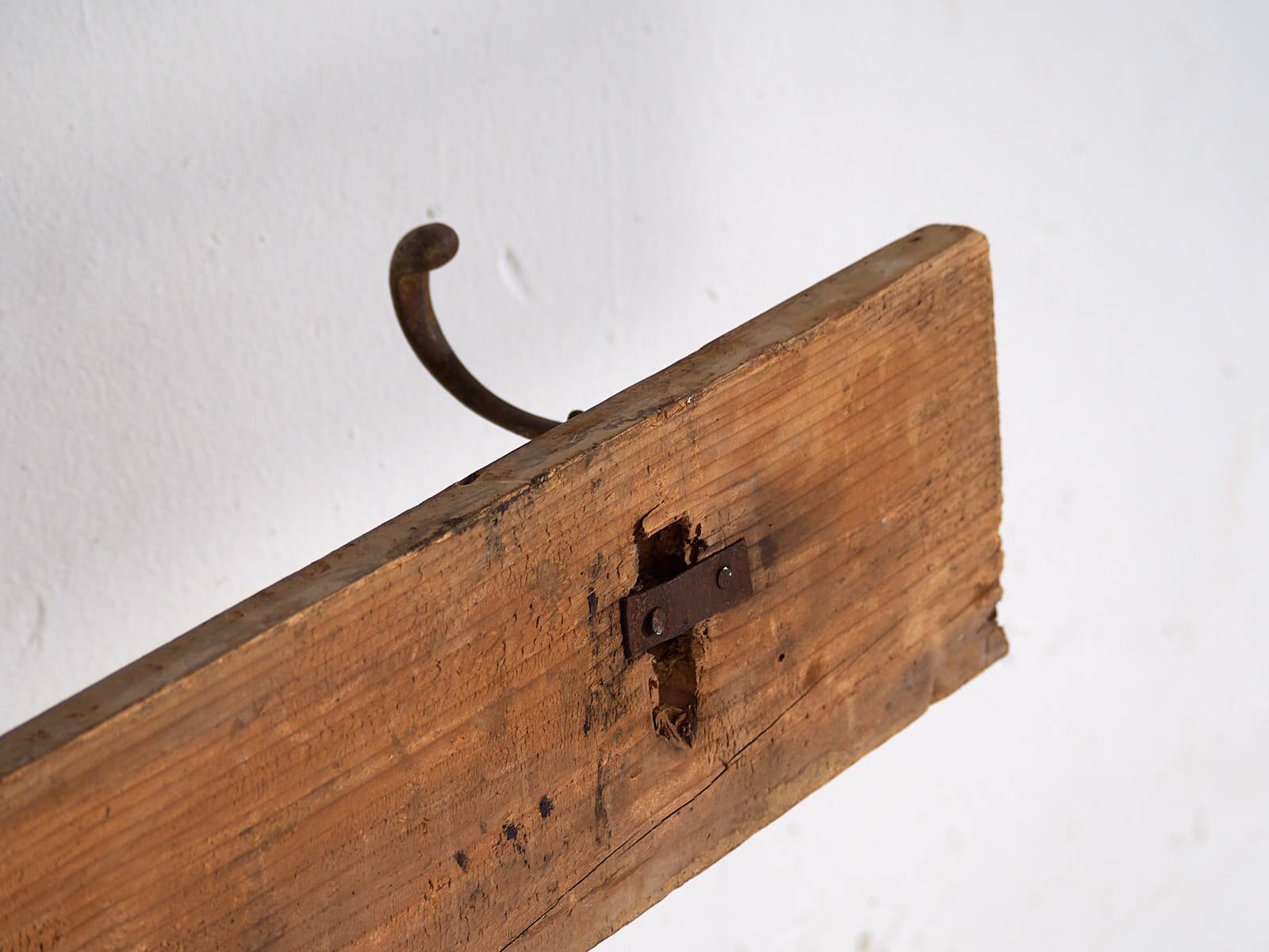 Antique solid wood coat rack (c.1920) #45