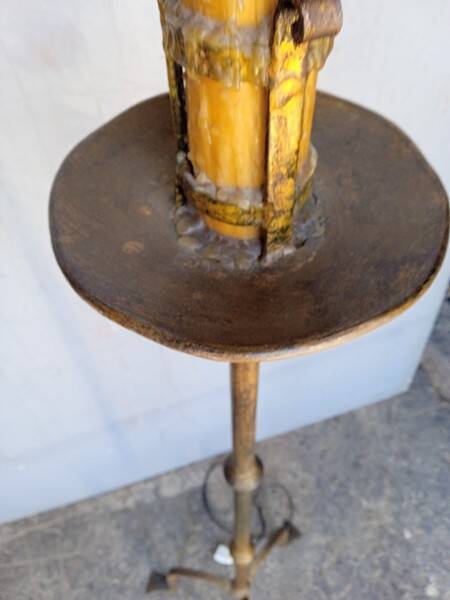 Brutalist beaten iron floor lamp ep 1940/50