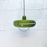 Green hanging lamp, Licht Studio, Italy 1970s