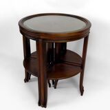 Pedestal table / nesting tables convertible into 2 side tables, Art Nouveau, France, 1910