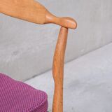 Guillerme et chambron oak 'fumay' mid-century dining chairs