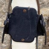 Old Pair of Vintage Blue & White Wooden Skis Mountain Chalet Decor - 218 cm