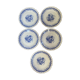 Set of 5 flat ironstone plates stamped Laveno
