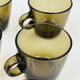 Lot of 6 Vintage Amber Glass Service Station Cups